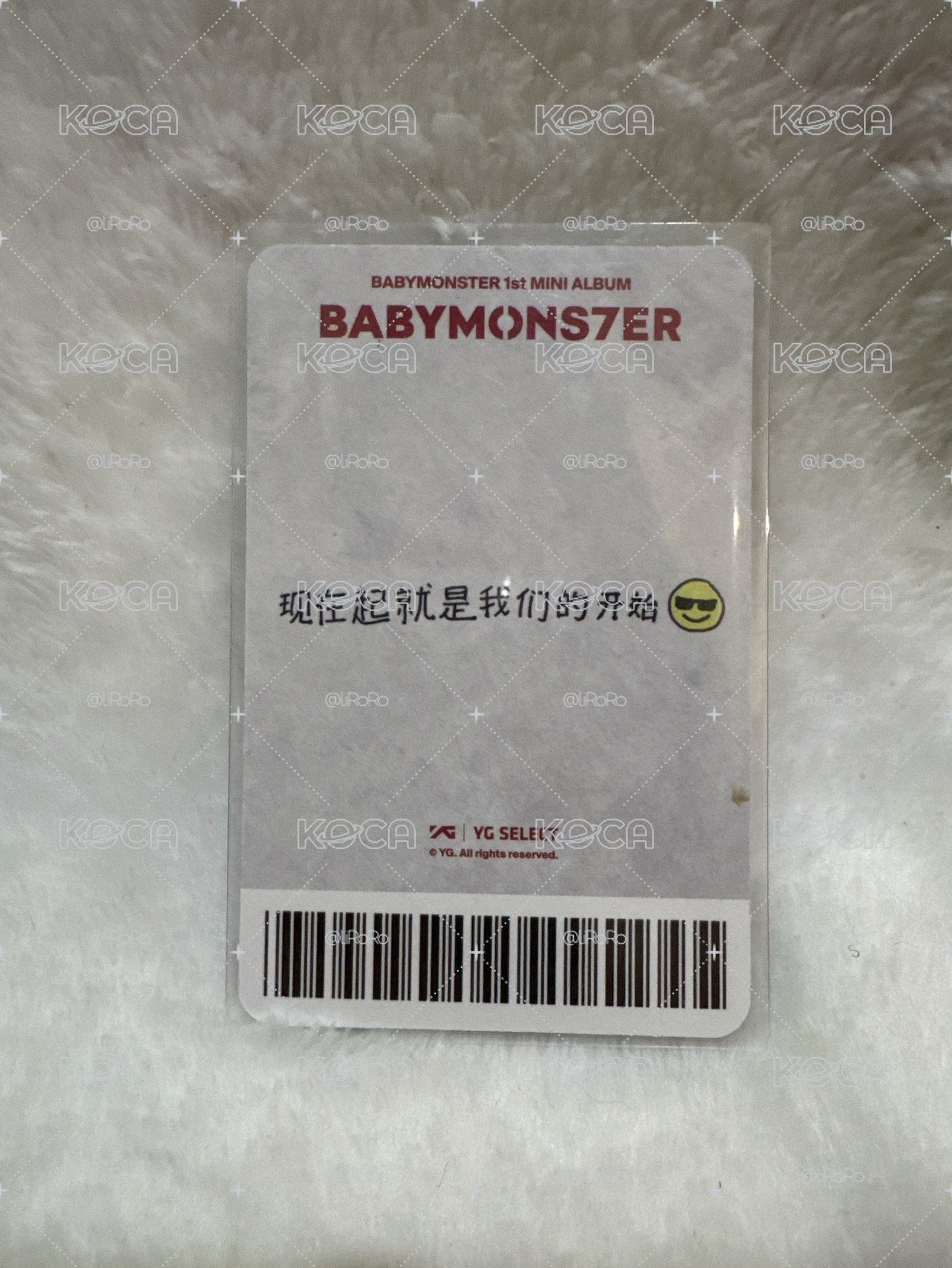 競標 🩵BABYMONSTER RORA YG中區 中文卡背