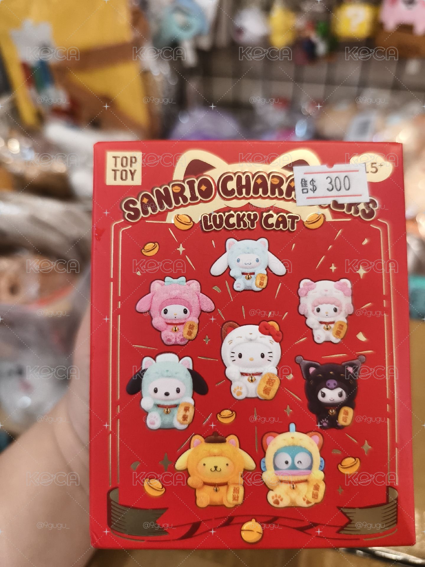 三麗鷗招財貓系列毛絨掛飾（已拆撿）