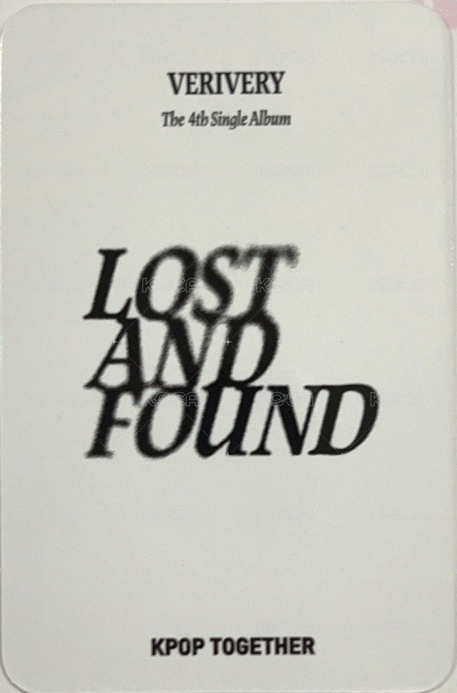Lost and Found Kpt 線下/合照 簽售卡 料理王ver. 背面