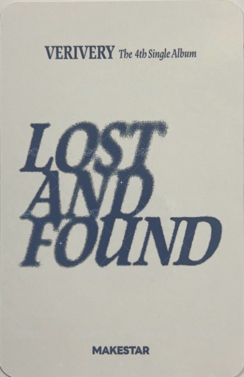 Lost and Found ms 簽售卡 無框眼鏡ver. 背面