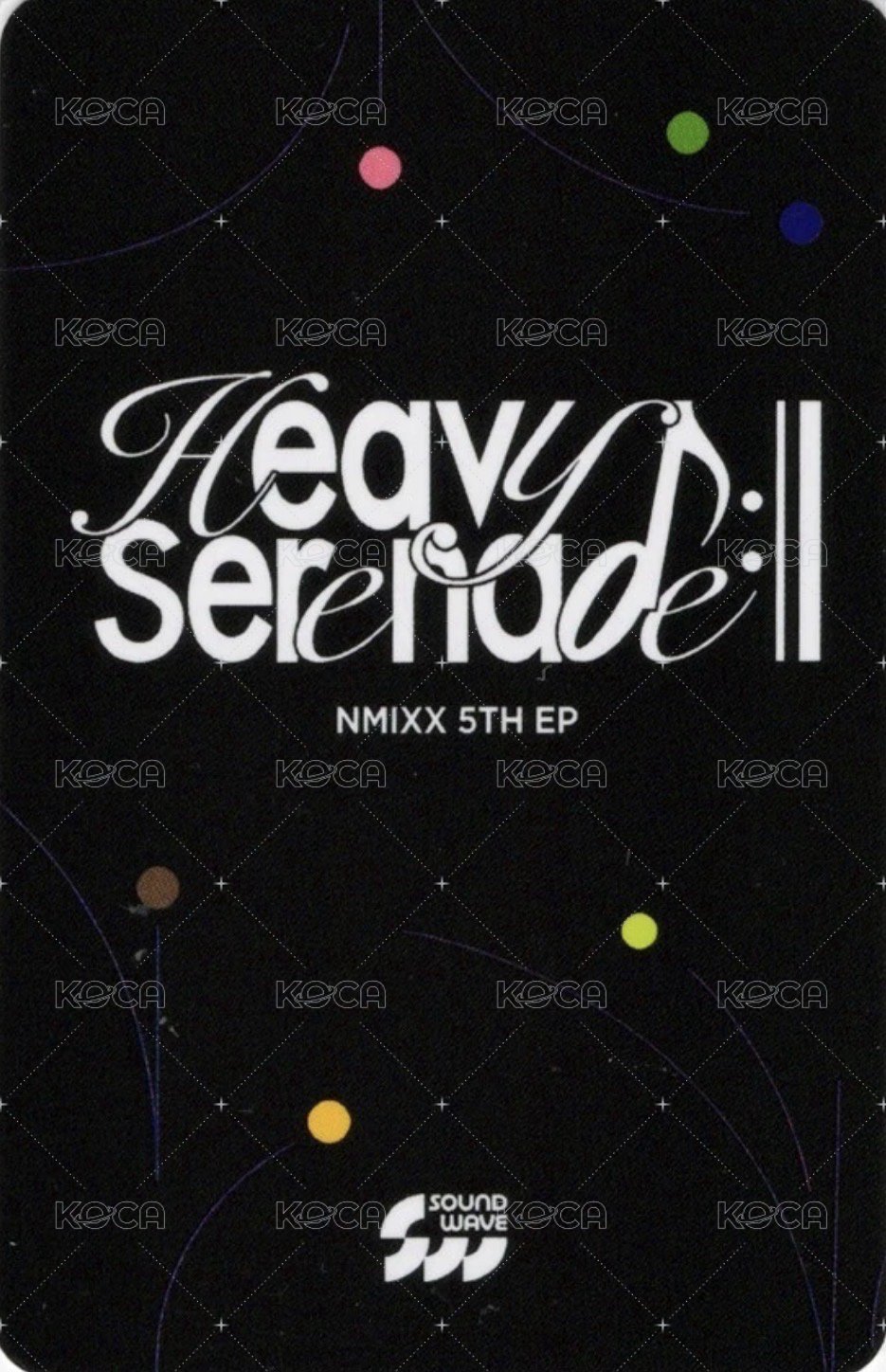 Heavy Serenade sw 預售 特典卡  背面
