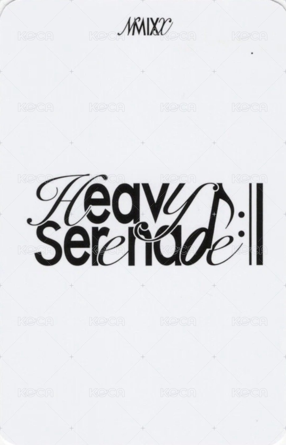 Heavy Serenade yes24 預售 特典卡  背面