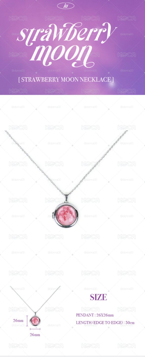 IU strawberry moon STRAWBERRY MOON NECKLACE