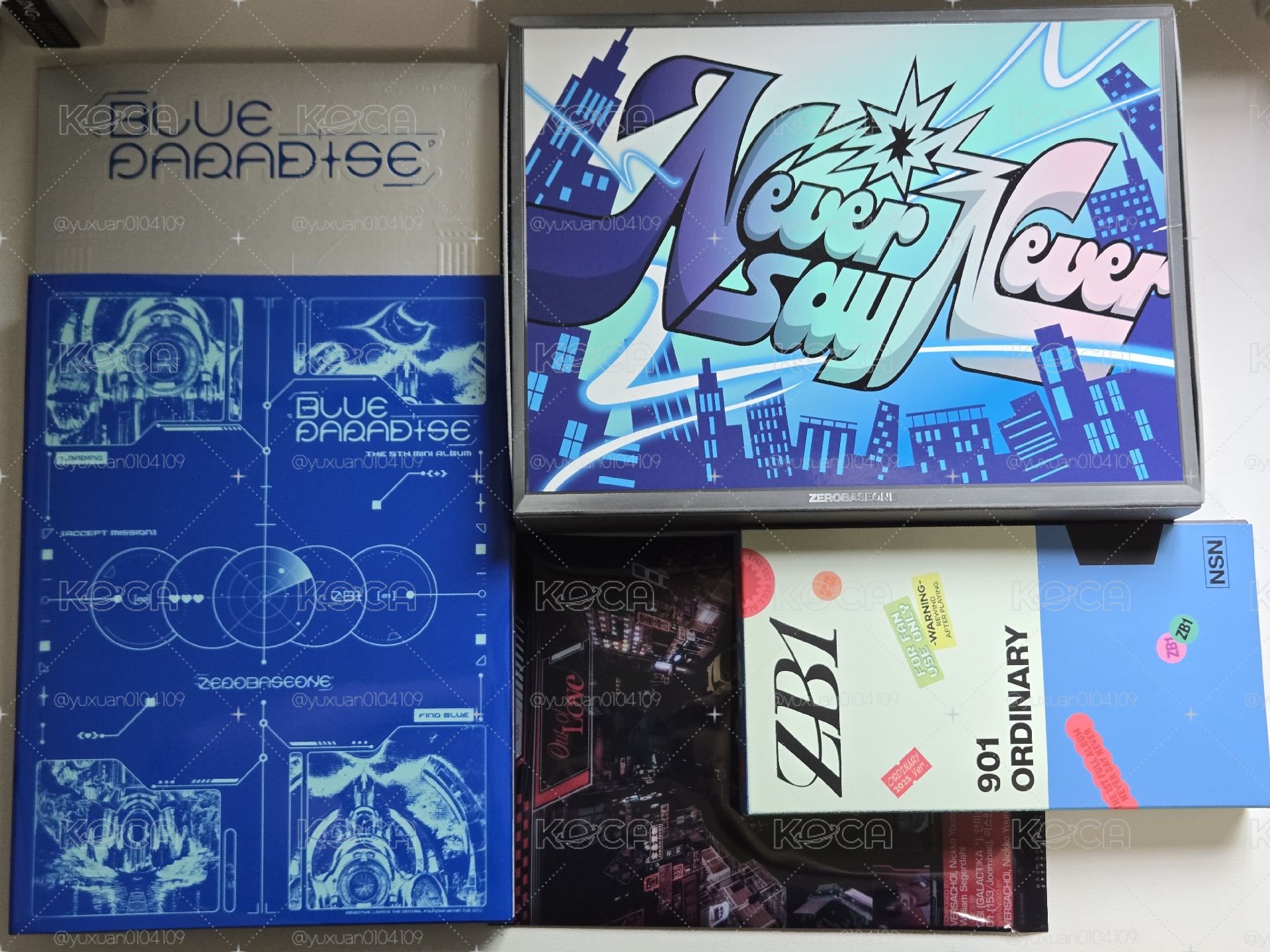 ZB1 五張空專+八張小卡 $120