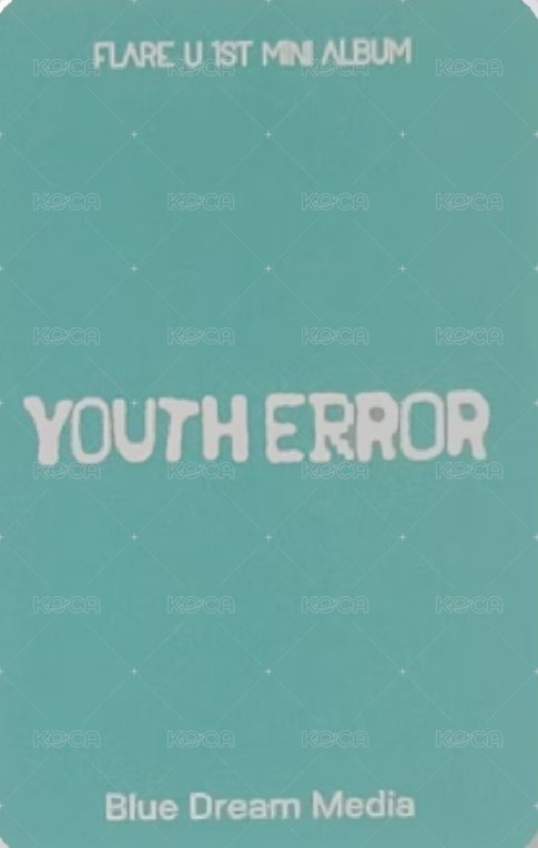 YOUTH ERROR bdm 預售 特典卡  背面