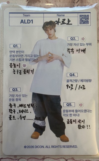 D社 A-TYPE 雜誌卡 個人資料卡