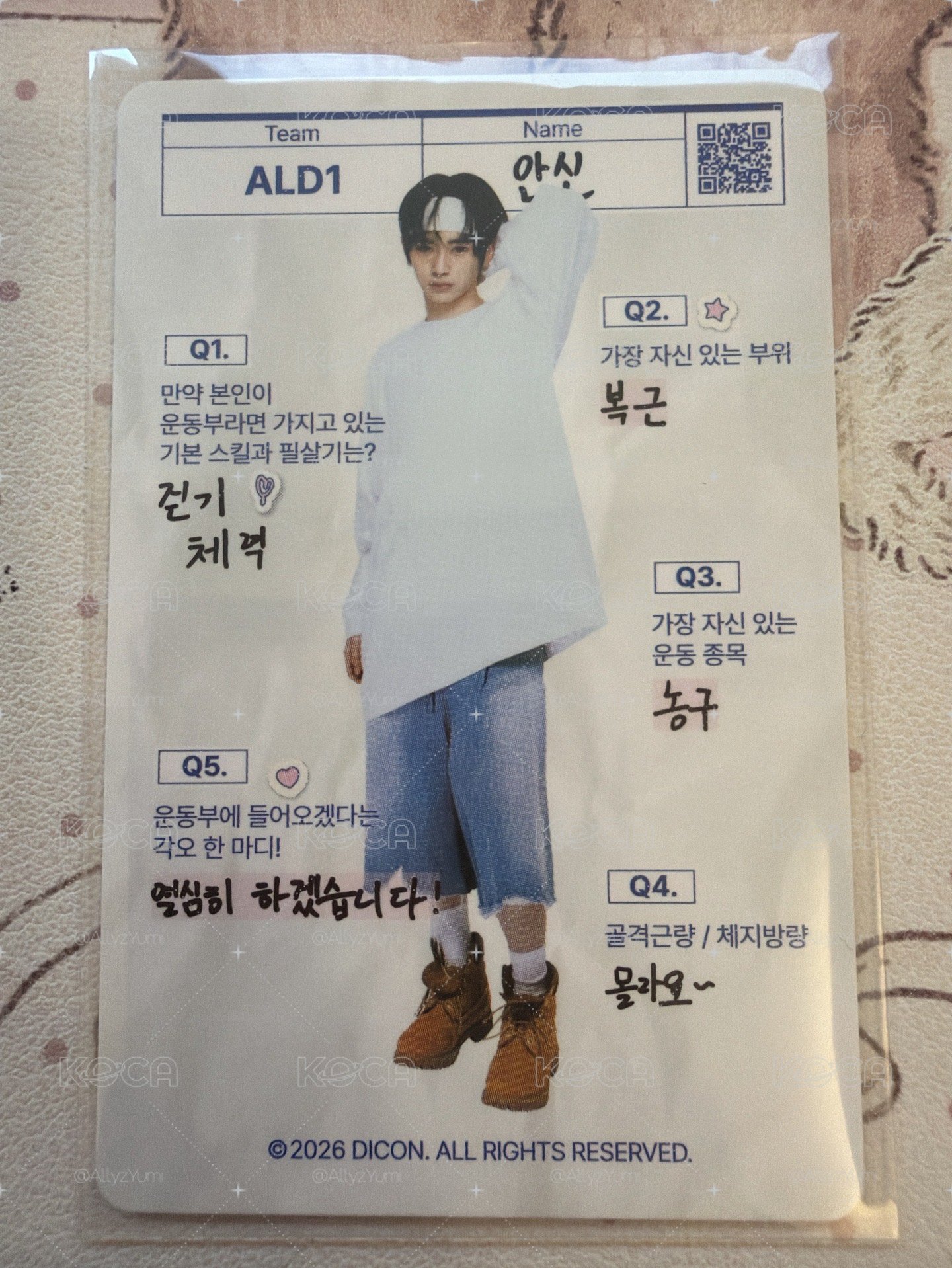 D社 A-TYPE 雜誌卡 個人資料卡