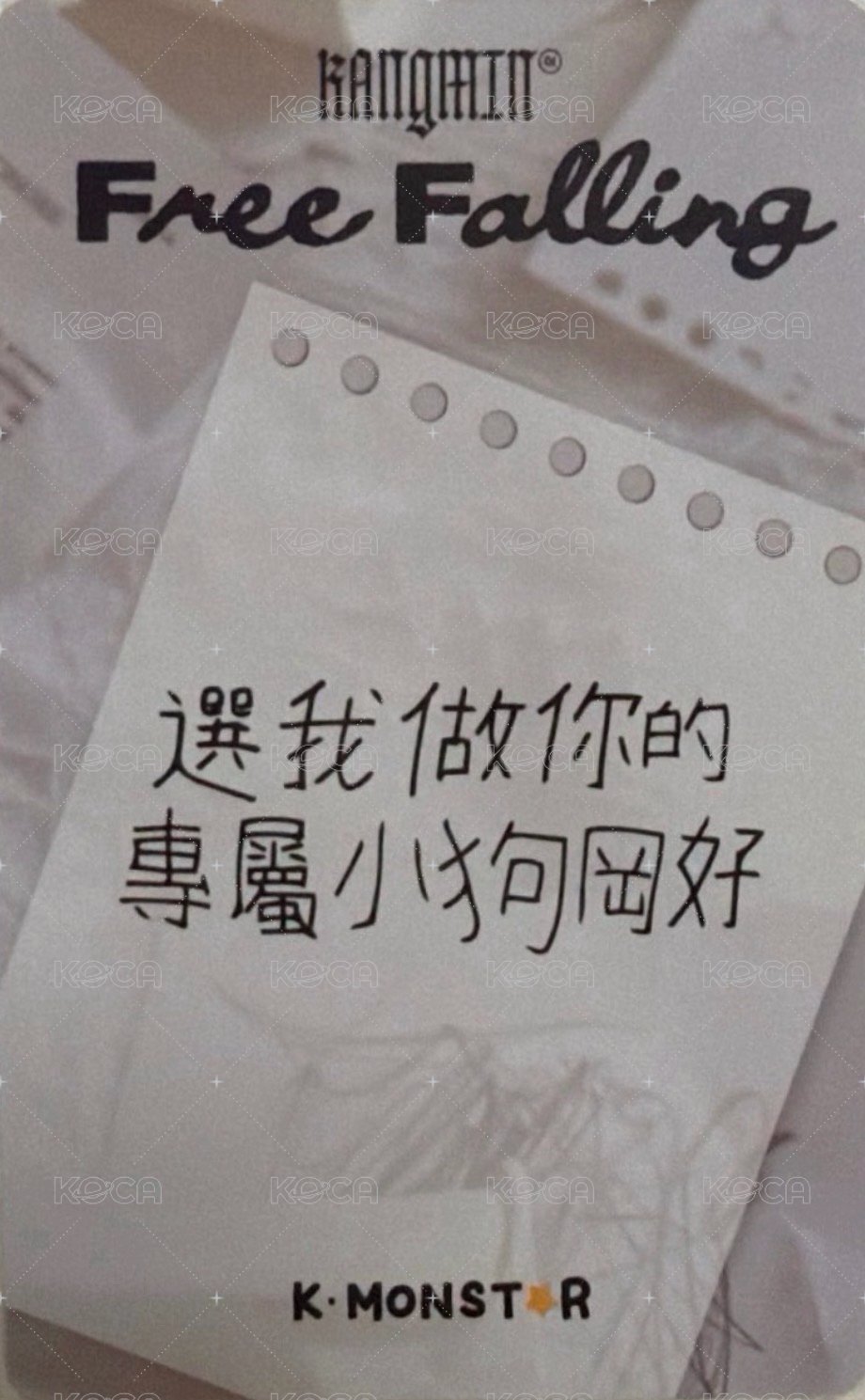 Free Falling km 台北 簽售卡 小狗ver. 背面