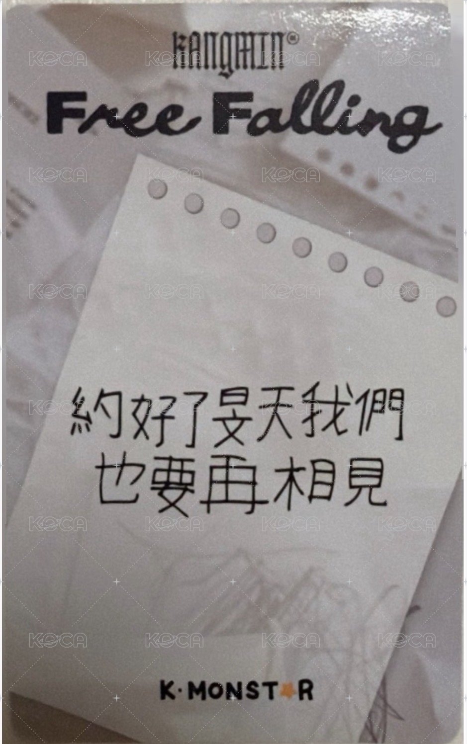 Free Falling km 台北 簽售卡 小狗ver. 背面