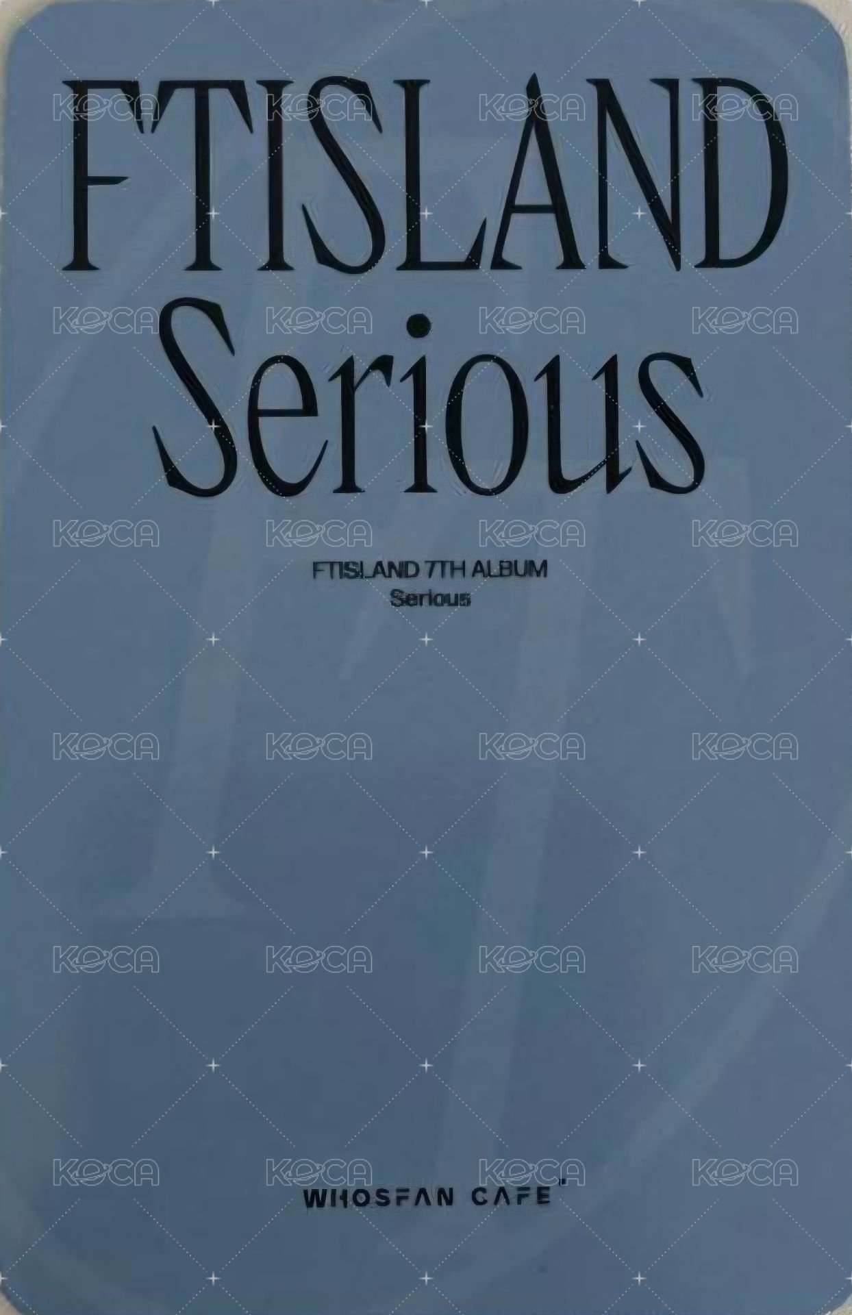 Serious wf 主題咖啡 特典卡  背面