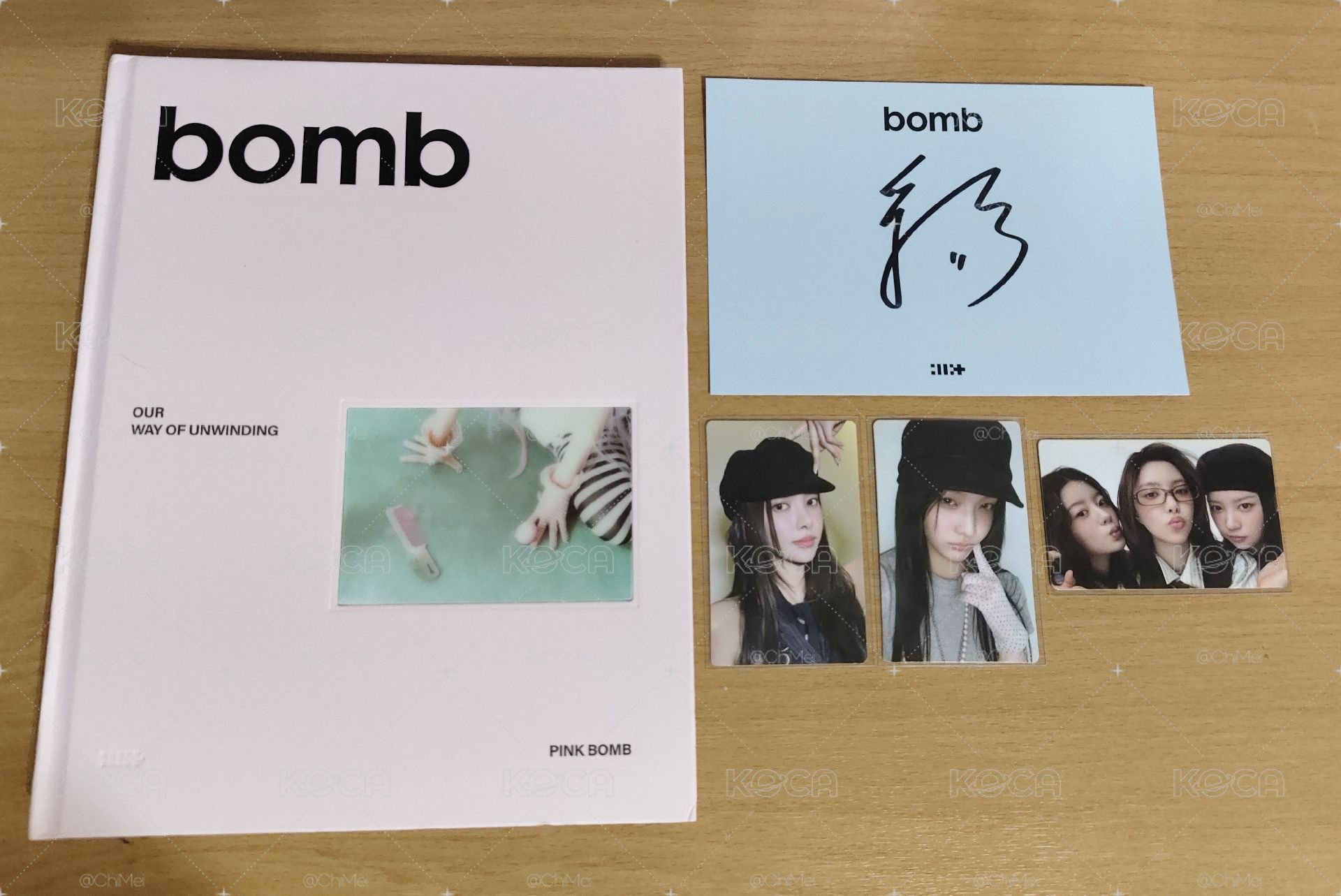 bomb 明信片 美版親簽