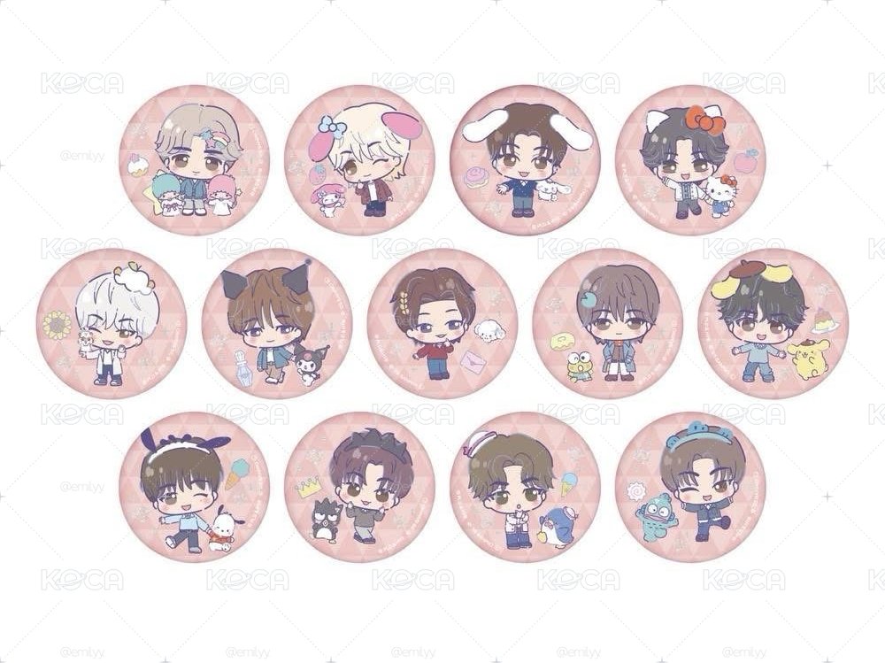 seventeen 三麗鷗整套徽章