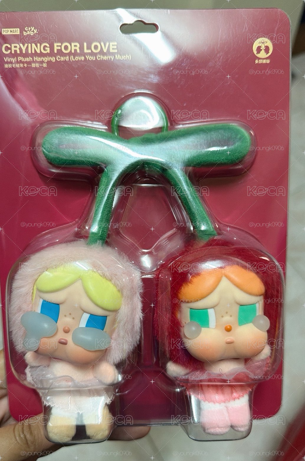 泡泡瑪特 CRYBABY 櫻桃吊飾 全新未拆封