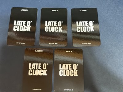 售Latency 首張迷你專輯 "LATE O`CLOCK " Everline 通路特典小卡 EL 成套