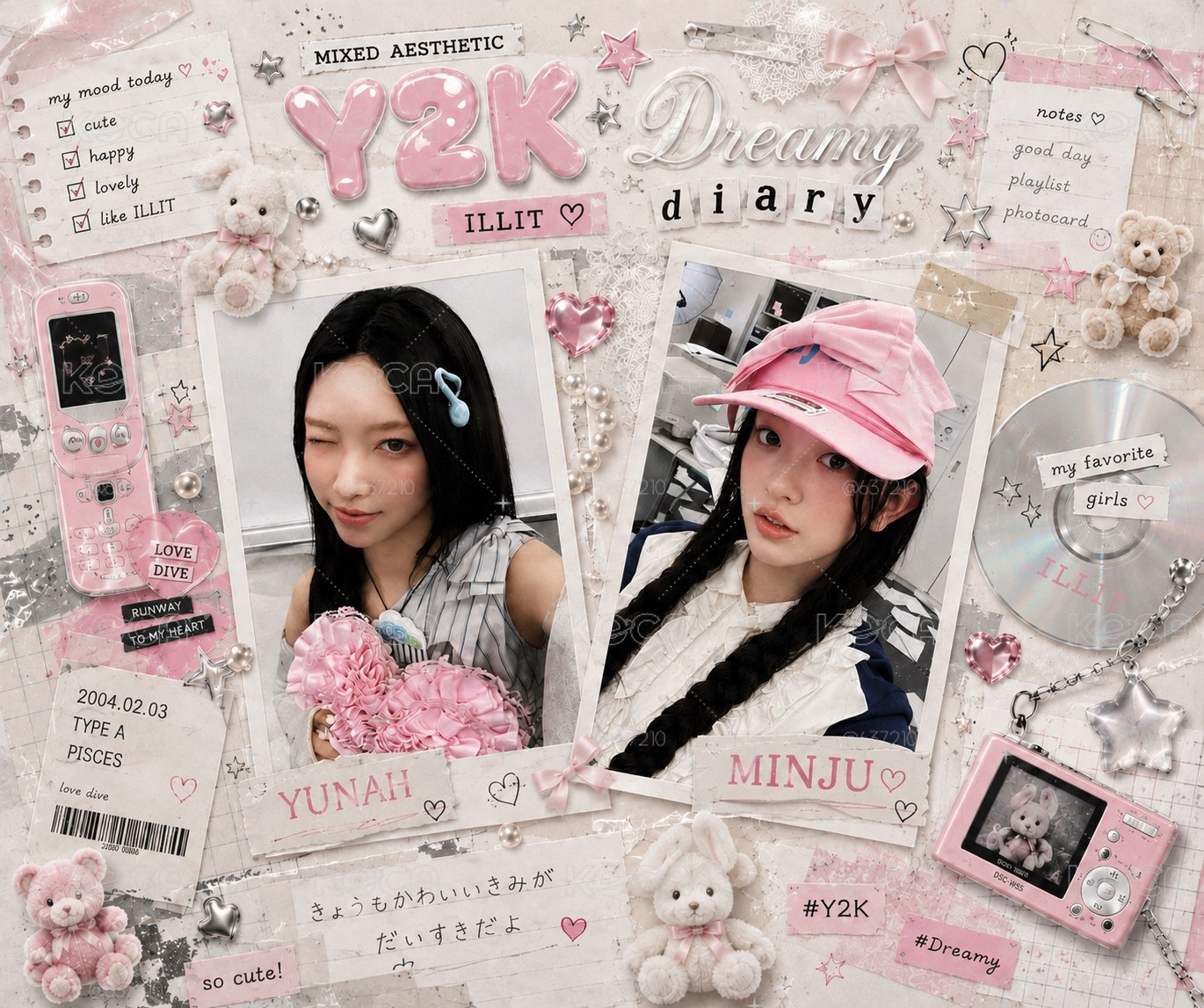 NOT CUTE ANYMORE (L)Yunha (R)Minju