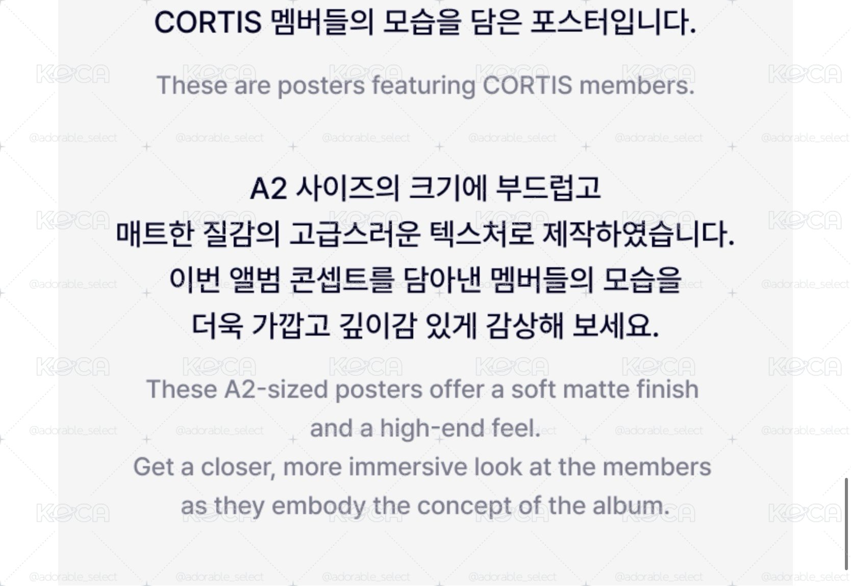 [全新現貨] CORTIS 迷二官方周邊-主訓 海報