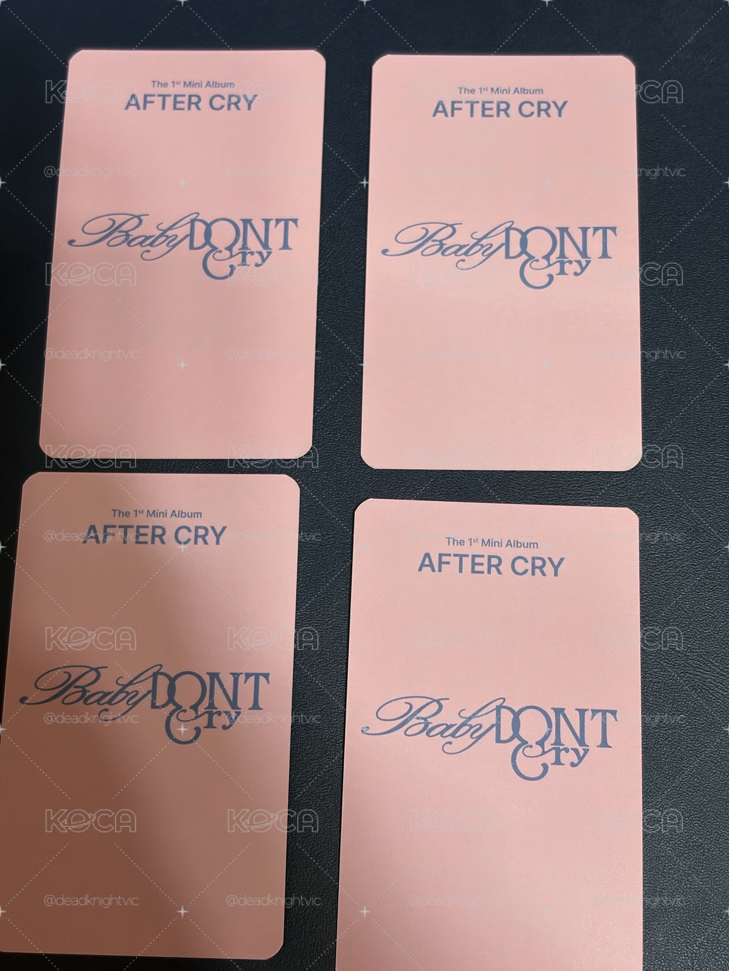 售Baby DONT cry 迷你一輯 "AFTER CRY"JoeunMusic 通路特典小卡 JM 成套