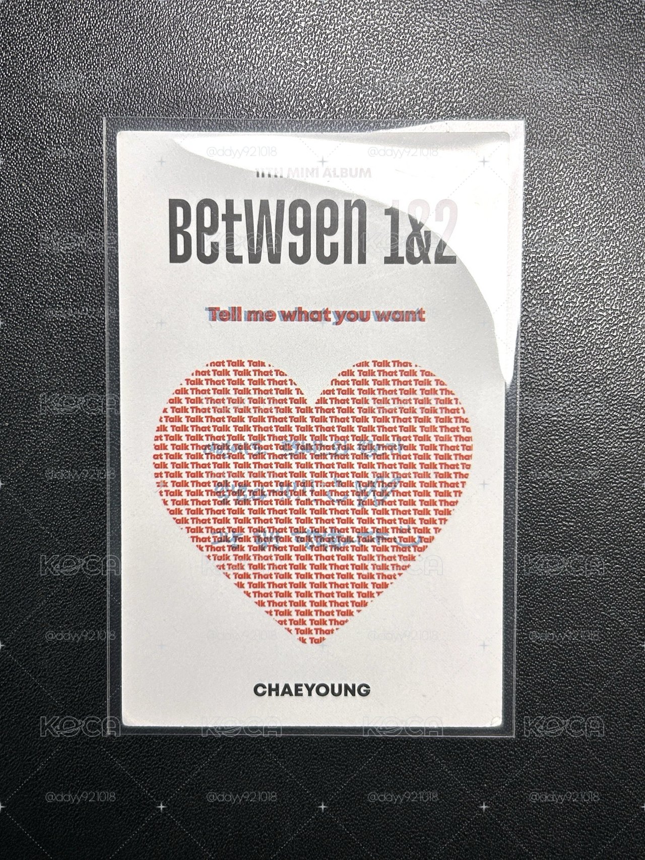 彩瑛 BETWEEN 1&2 留言卡