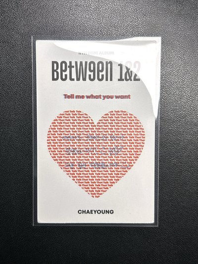 彩瑛 BETWEEN 1&2 留言卡