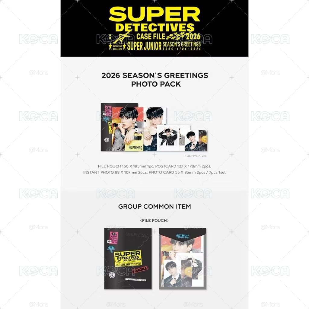 全新現貨 / Super Junior[2026 SM ARTIST SG]-(東海)相片包(韓國進口)