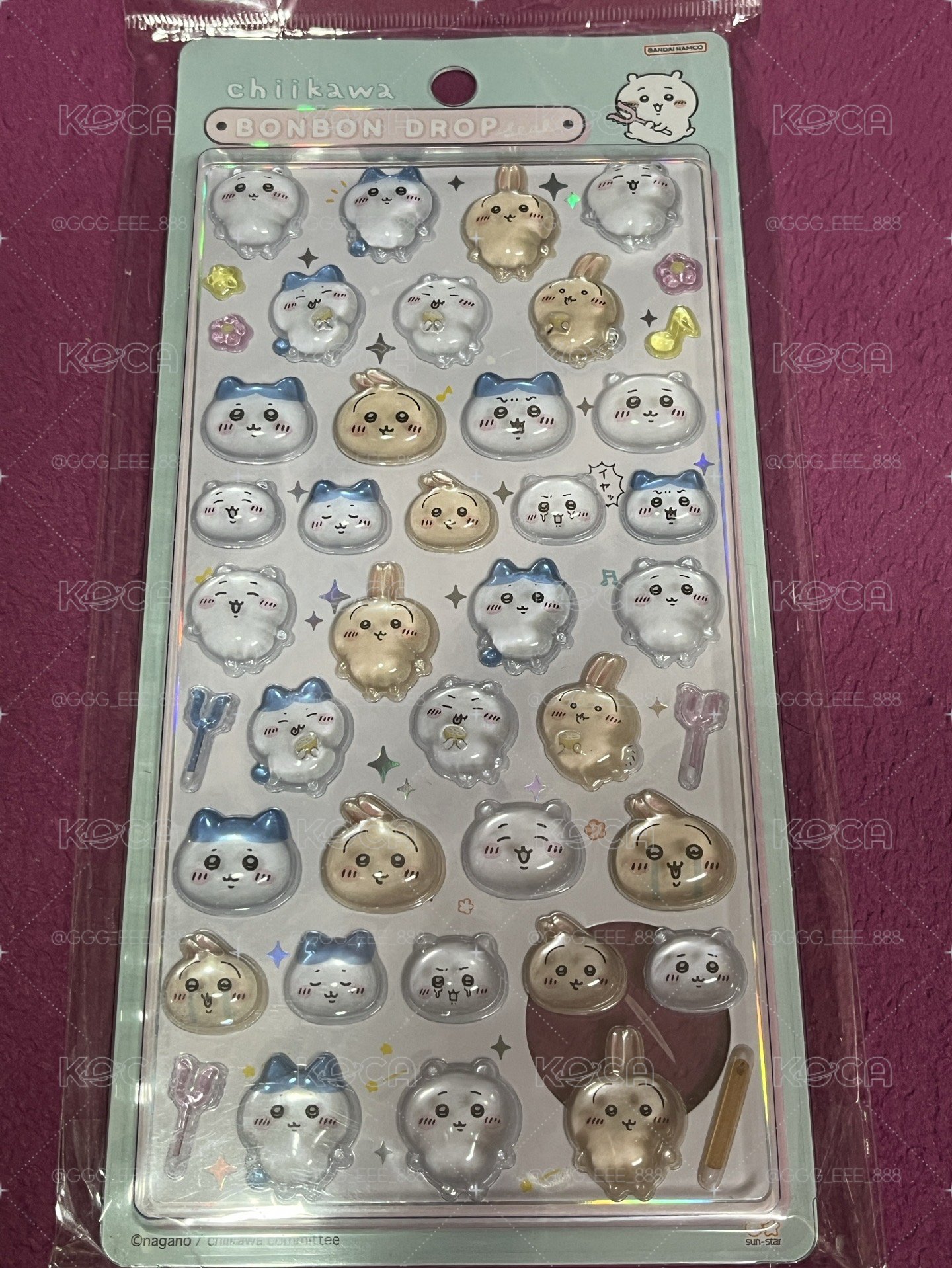吉伊卡哇 水晶貼紙 三小隻