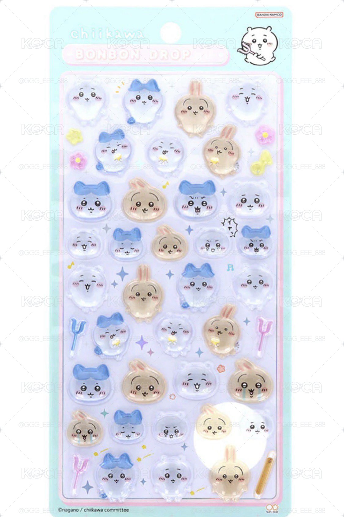 吉伊卡哇 水晶貼紙 三小隻
