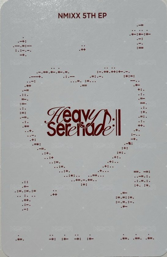 Heavy Serenade Heavy ver. 專輯卡  背面