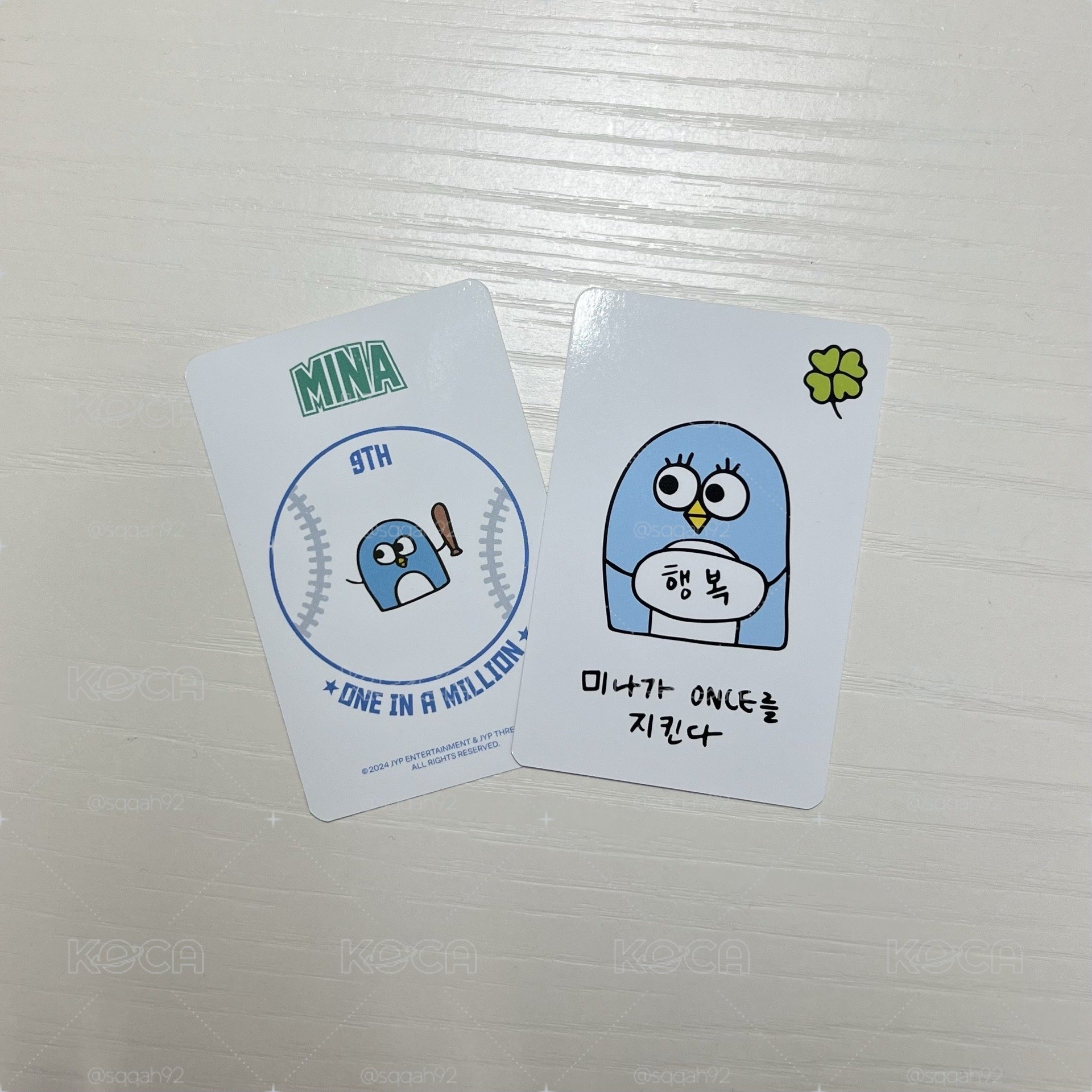 TWICE 九週年棒球卡 滿額卡 Mina