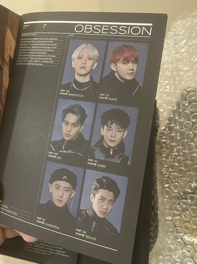 obsession X-EXO版 附suho折疊海報