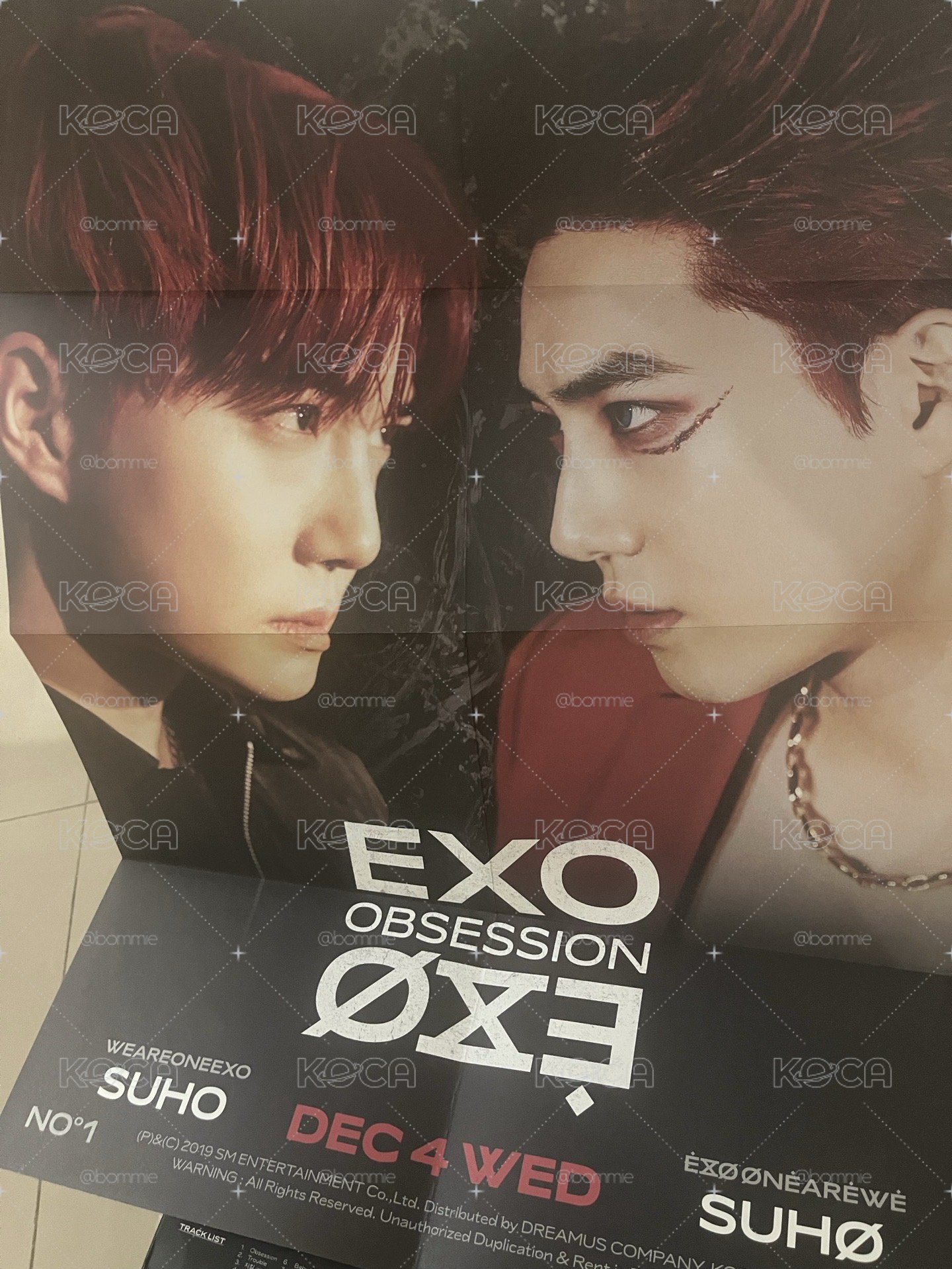obsession X-EXO版 附suho折疊海報