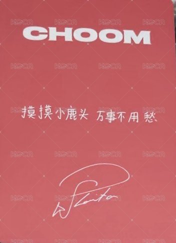 춤 (CHOOM) 京東 中文卡背1.0 特典卡  背面