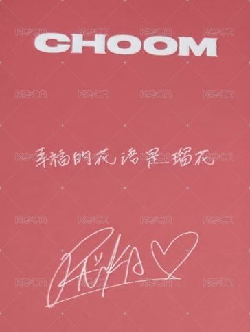 춤 (CHOOM) 京東 中文卡背1.0 特典卡  背面
