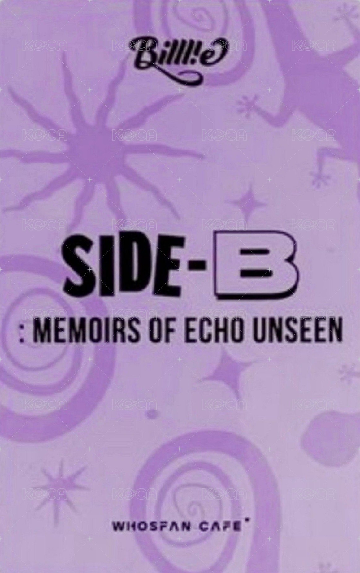 side-B wf 咖啡廳 幸運卡  背面