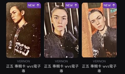 正五 專輯卡 wvs電子專 八率（皆已掃）
