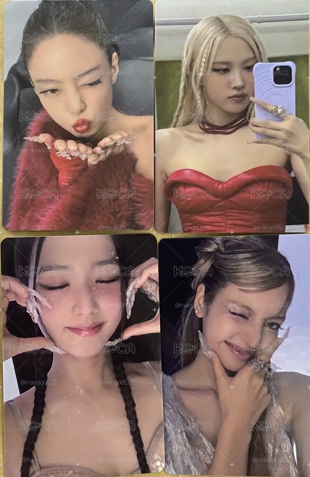BLACKPINK 墨 泡泡摩奇（整套四張）預售