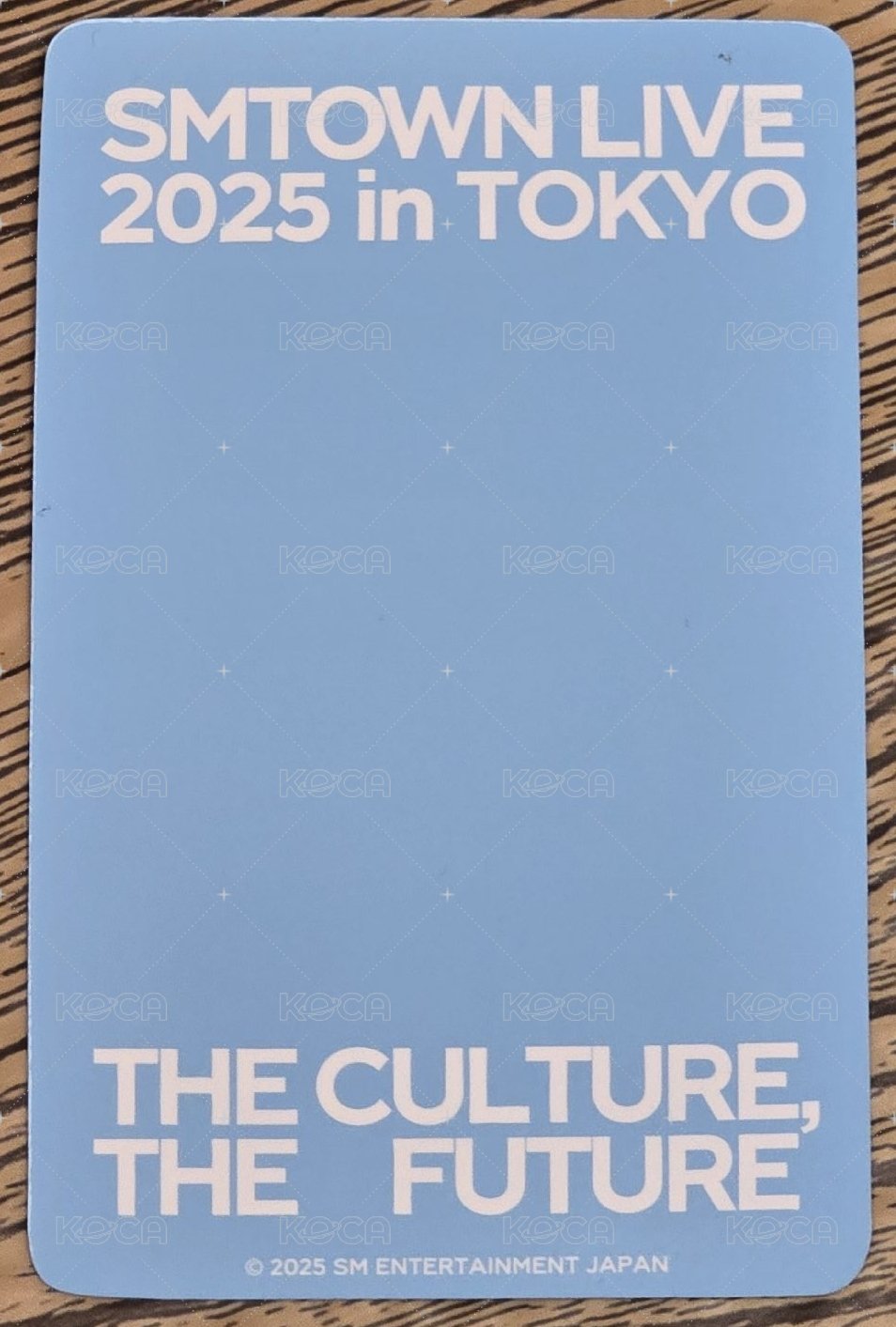SMTOWN LIVE 2025 滿額卡  背面