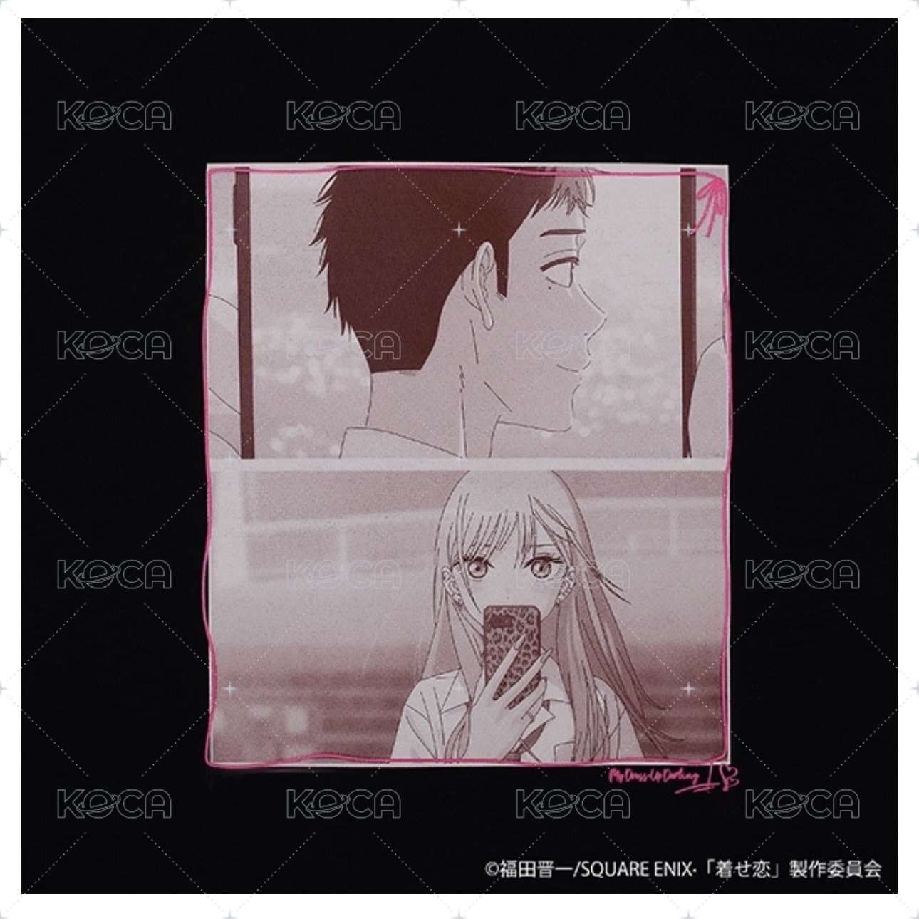 MNG×その着せ替え人形は恋をする 五条君海行こうTシャツ　黒