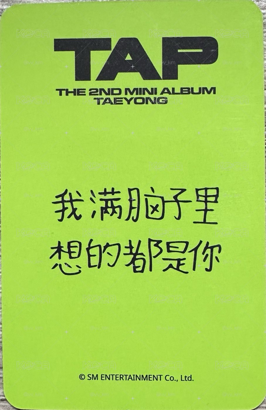 李泰容 TAP 中背卡