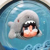 淚流成海系列 搪膠毛絨掛件盲盒 吊飾 咬咬鯊