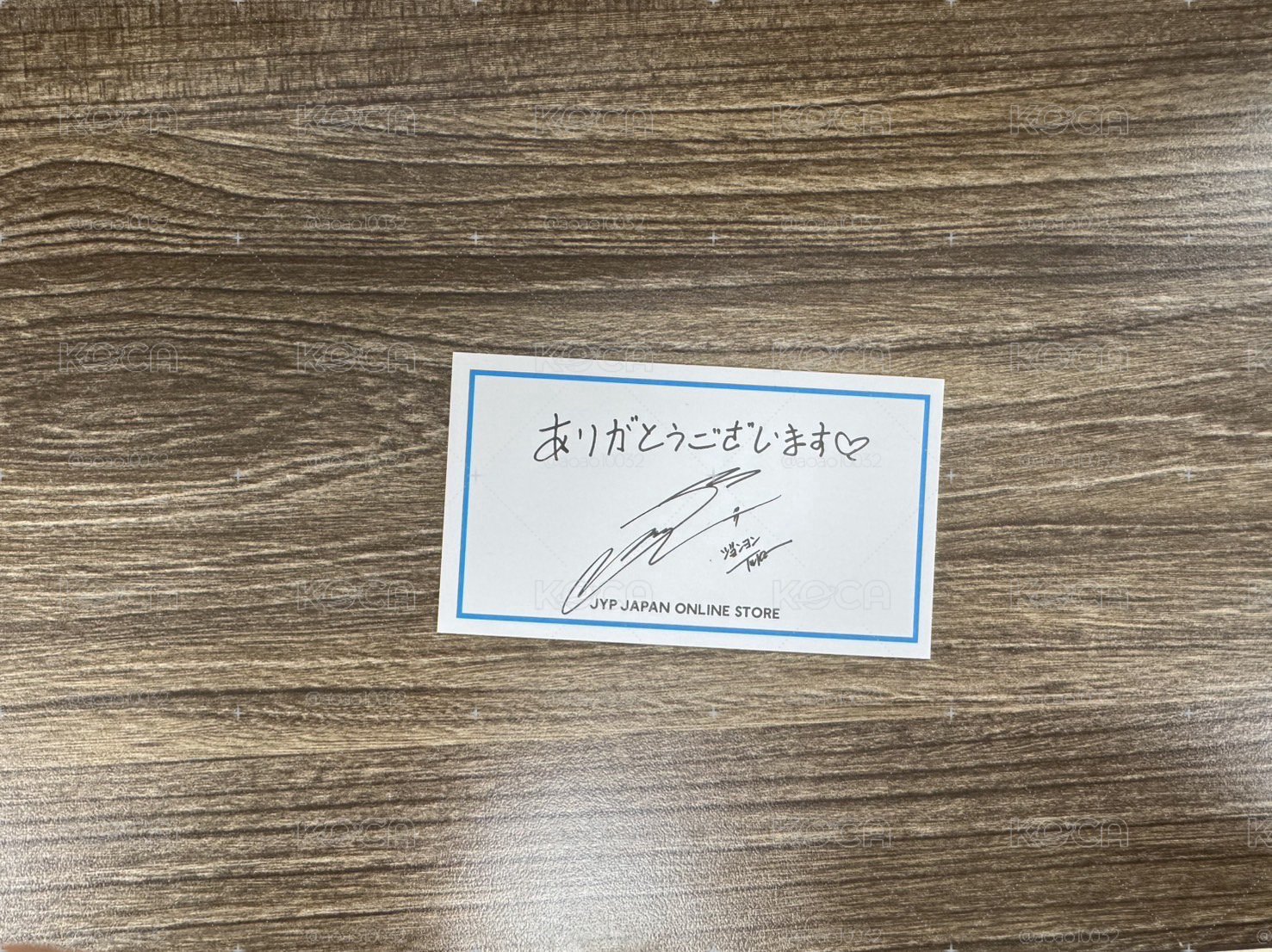 JYP JAPAN 滿額卡  含信封