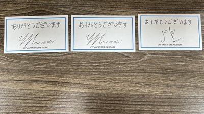 JYP JAPAN 滿額卡  含信封