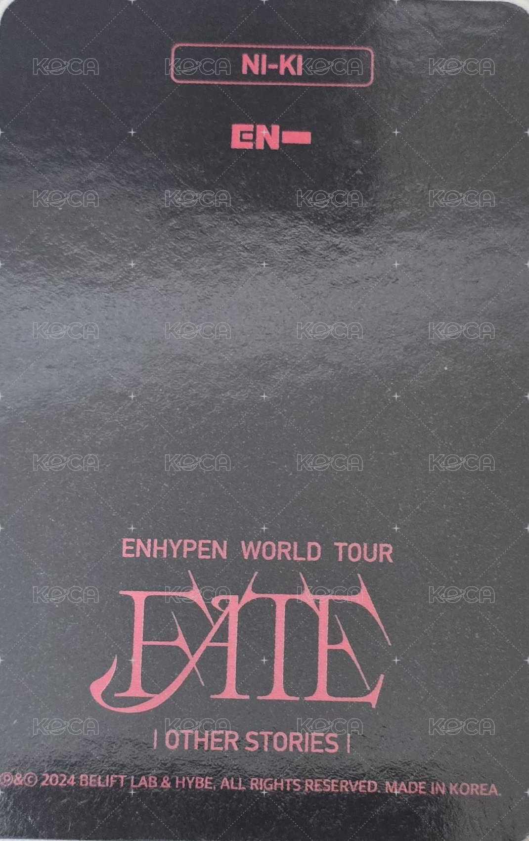FATE世巡 演唱會 DVD / CD 卡  背面