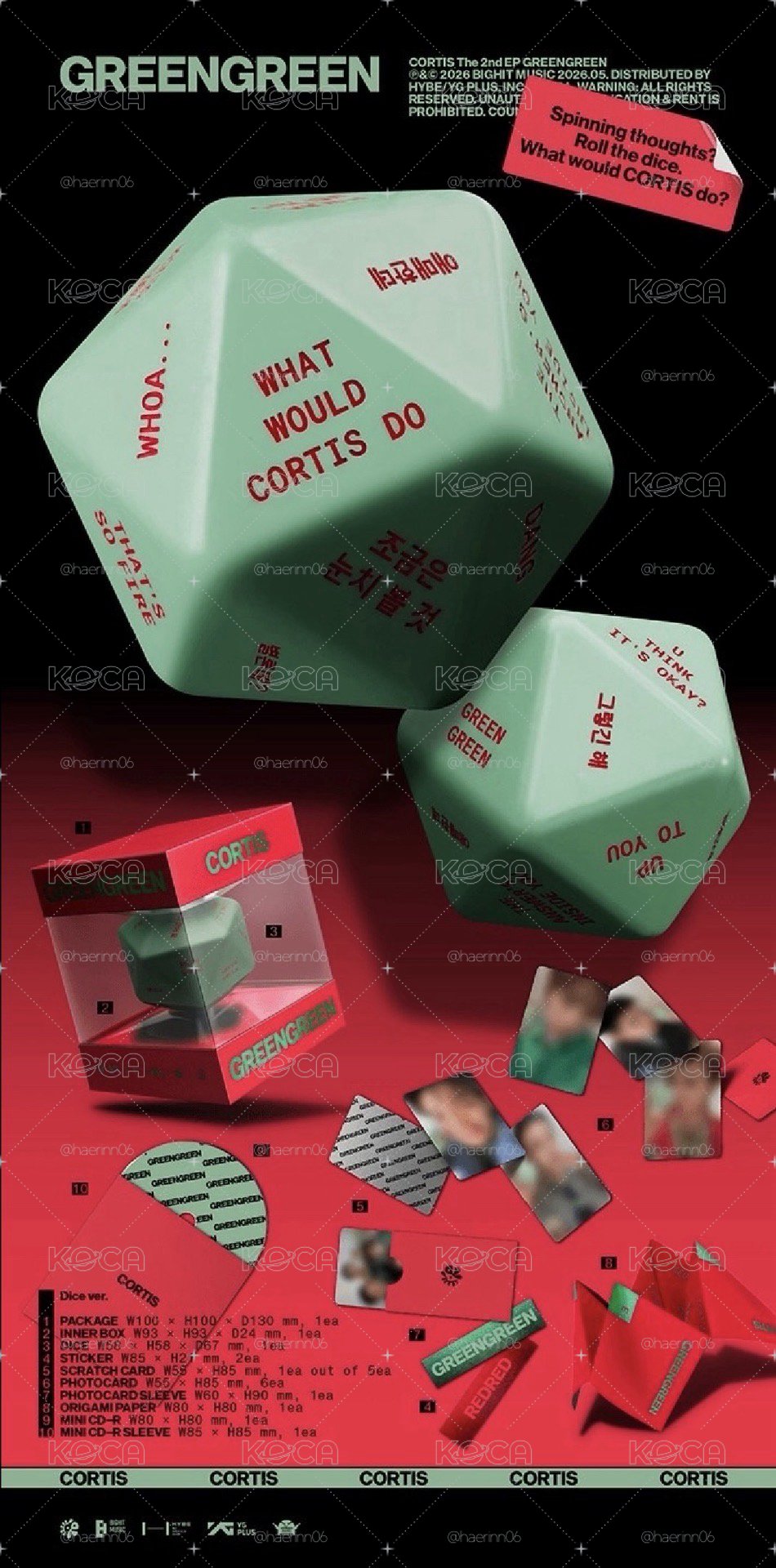 <全新現貨> GREENGREEN Dice ver.送五大拍立得