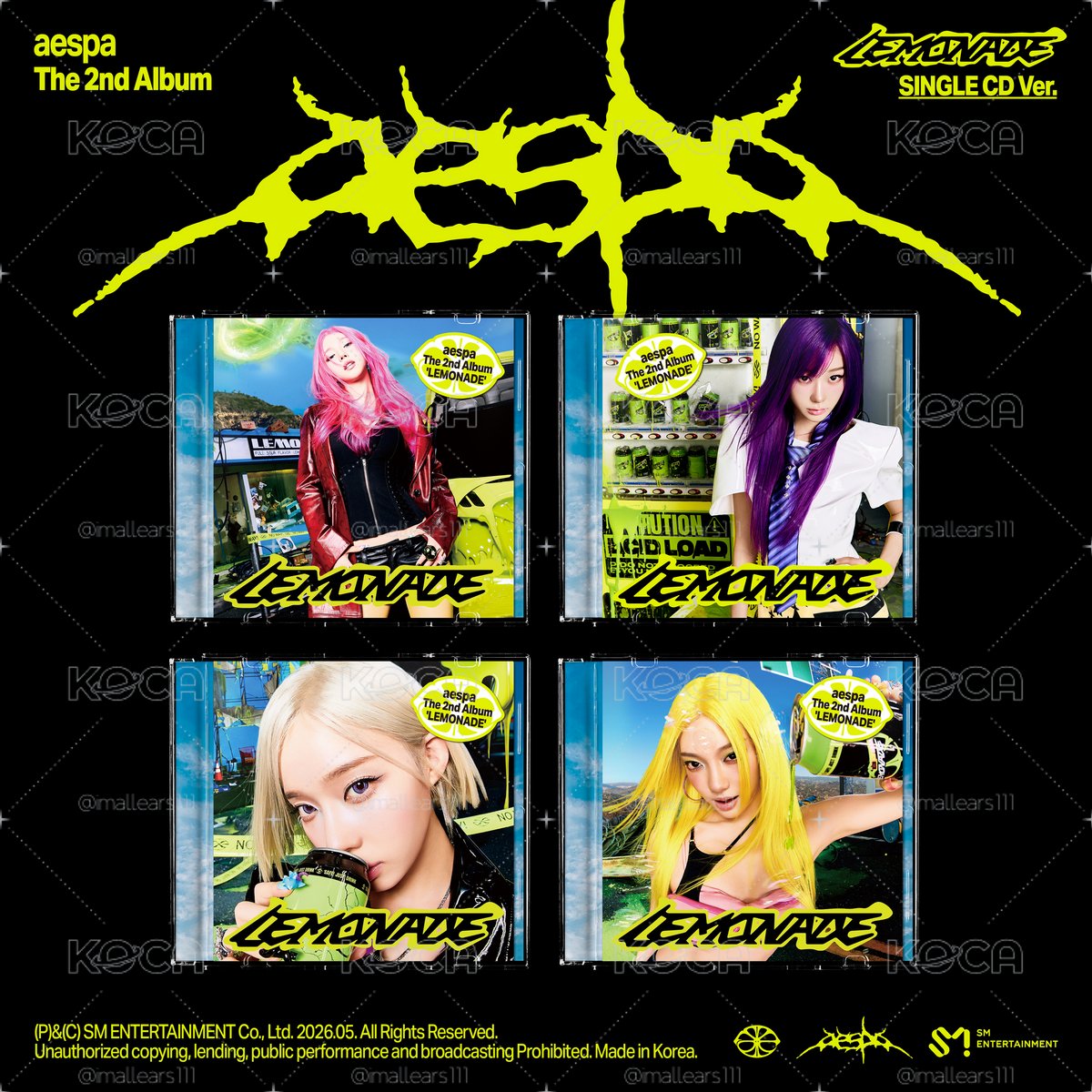 aespa LEMONADE Single CD ver.未拆專