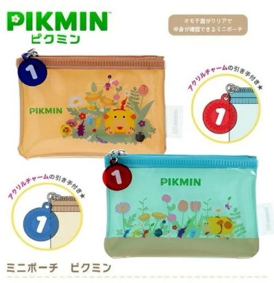 日本任天堂Pikmin皮克敏 透明拉鍊收納小包