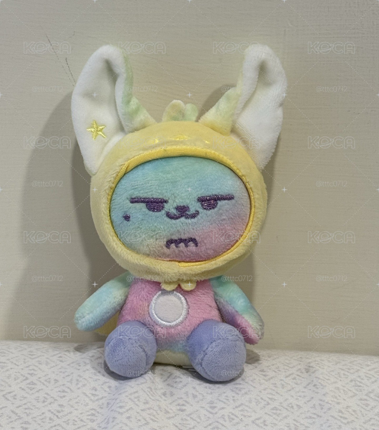 迷七 娃娃玩偶 彩虹角巴兔 黃春 無原袋
