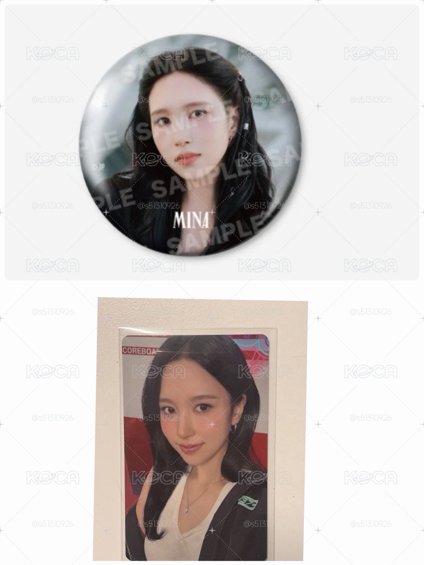 現貨速出🩷MISAMO MINA 徽章 + 新國立滿額卡