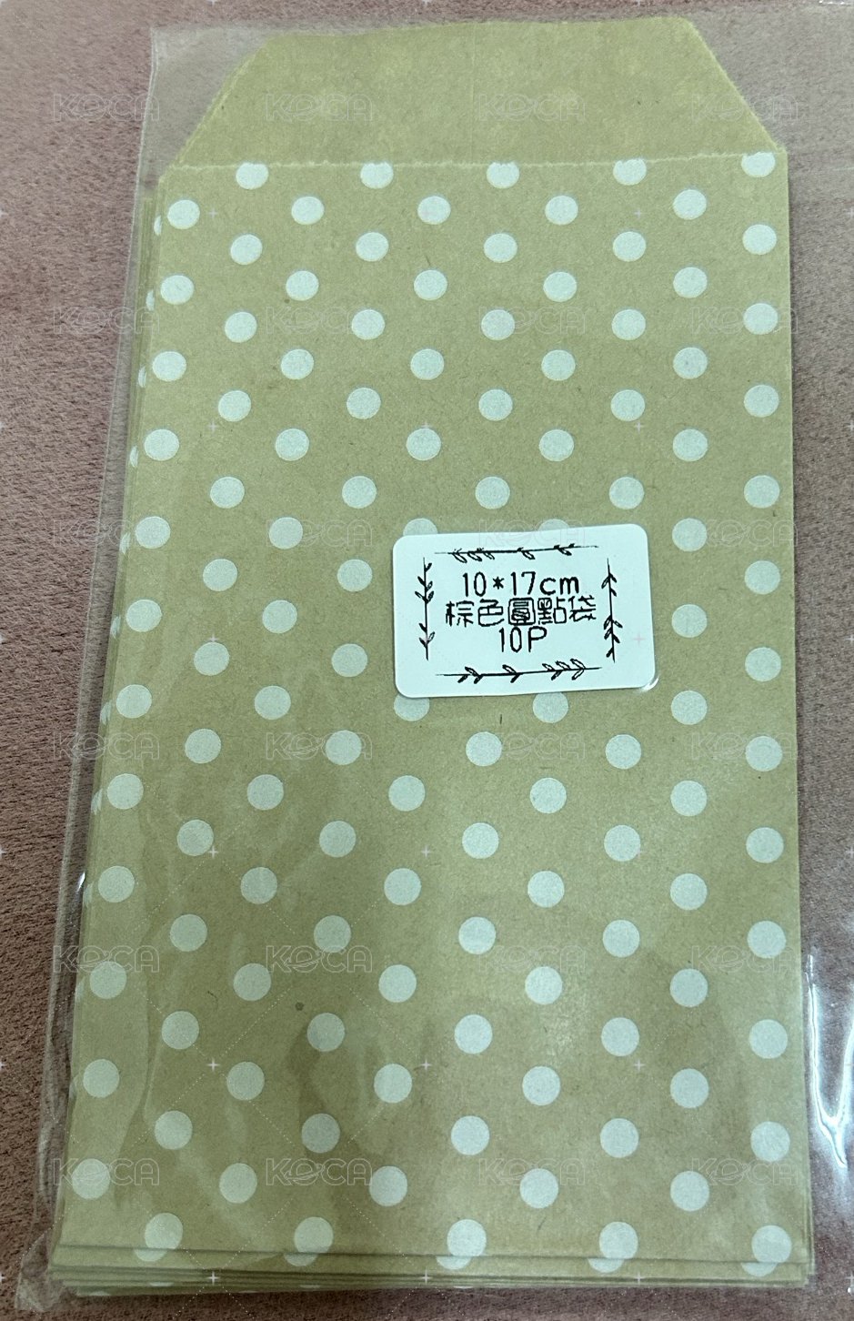棕色波點紙袋*10