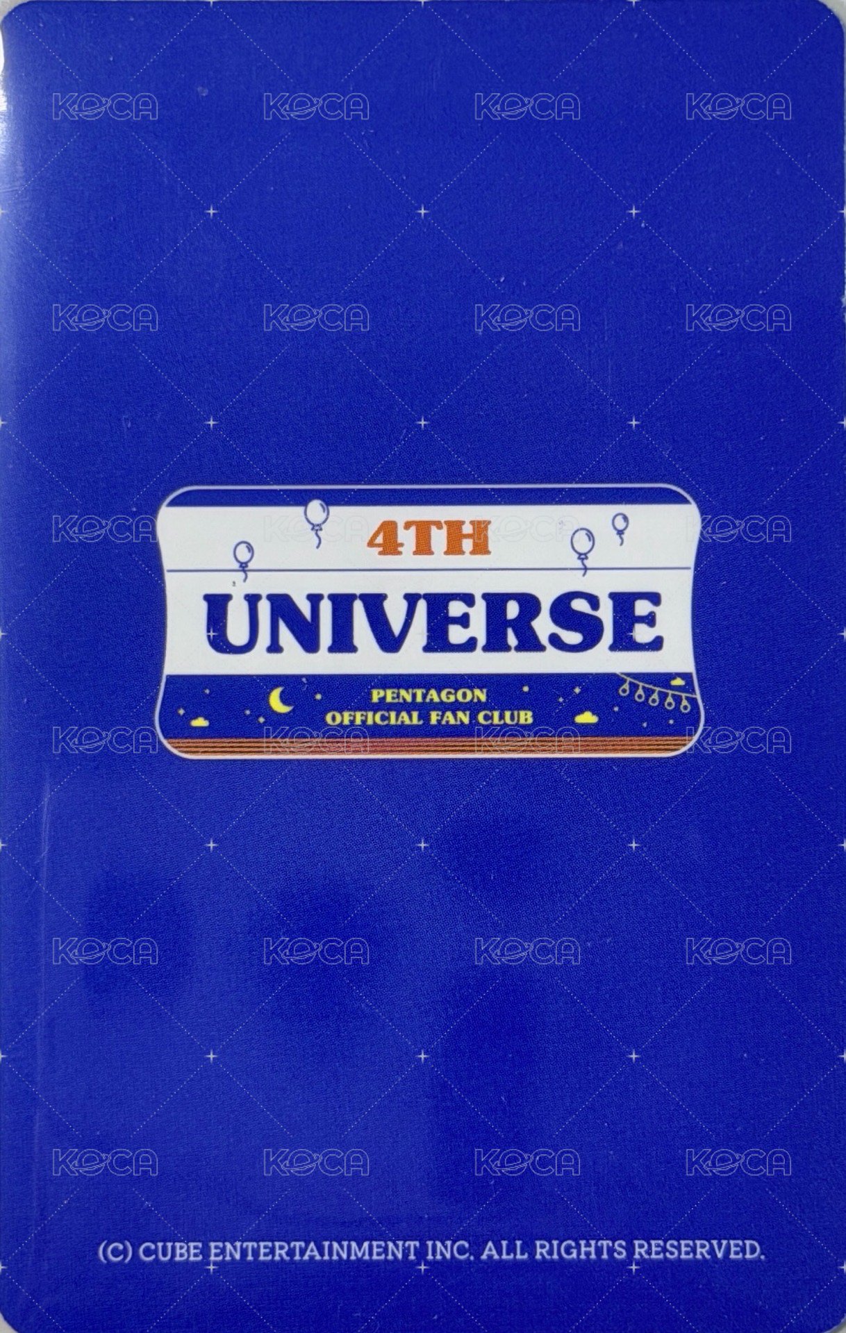 UNIVERSE 4期 MEMBERSHIP KIT 會員禮卡  背面