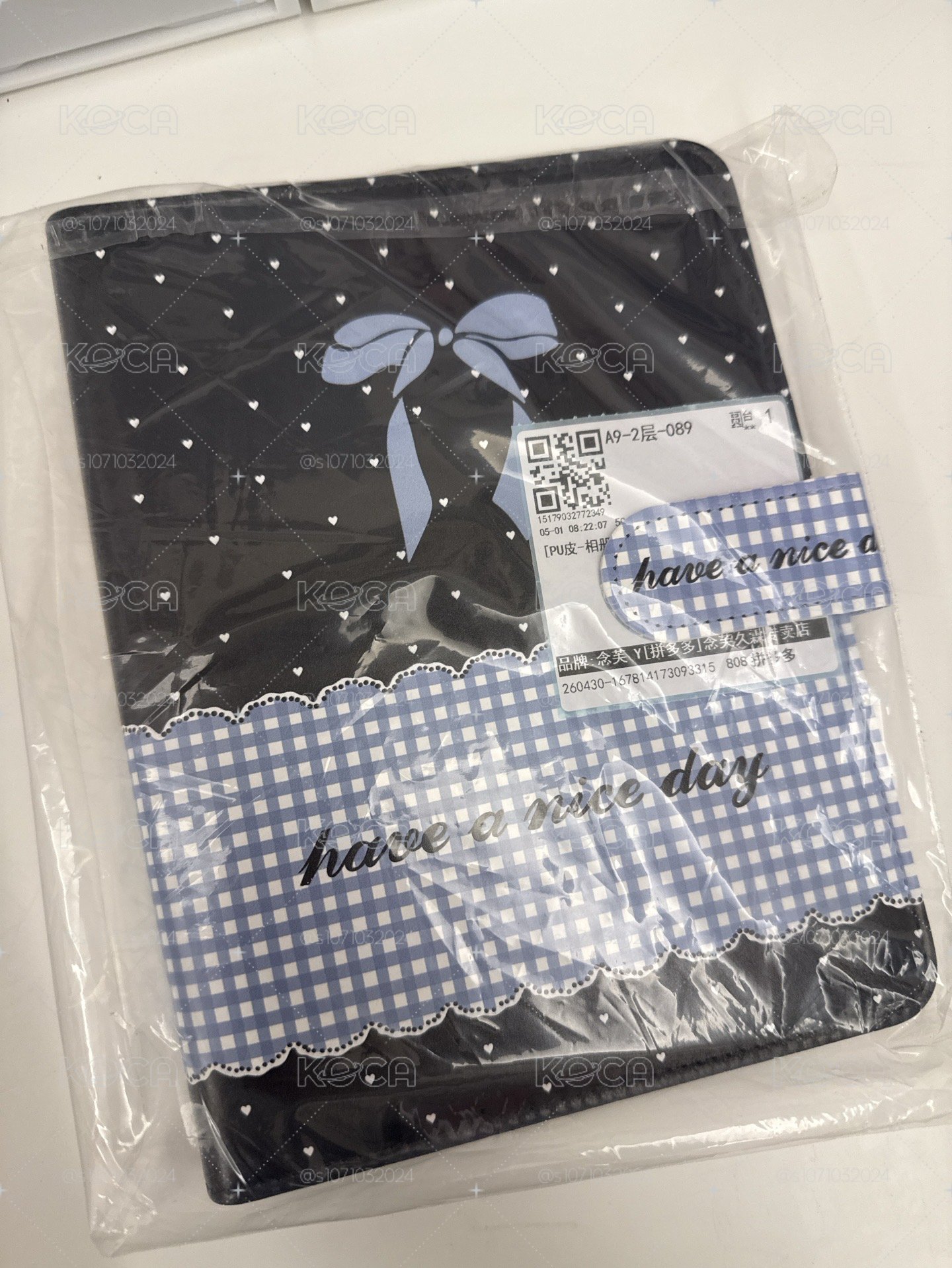 黑藍蝴蝶結卡冊